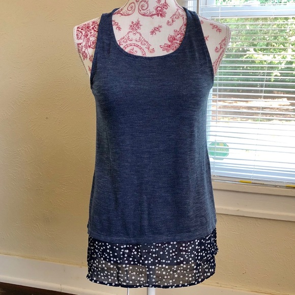 Tops - Mixed Material Tank Top by Kohl’s Sz M